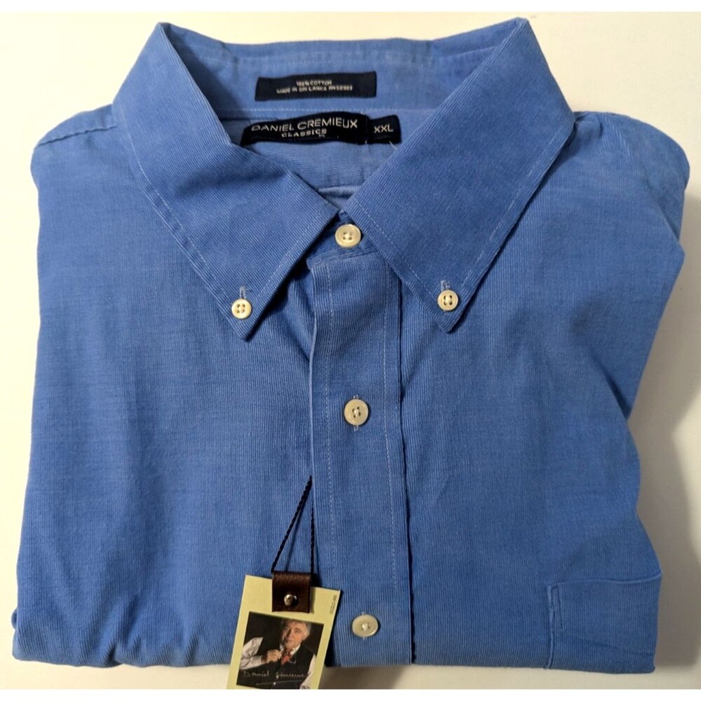 Daniel Cremieux Men's Long Sleeve Shirt XXL Blue NWT